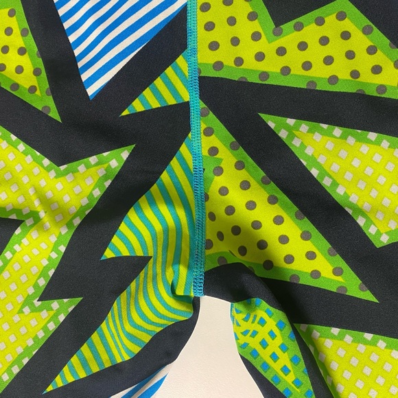 Vintage 90s Sporti Abstract Geometric Printed Jammer Swimsuit or Bike Shorts - Picture 7 of 11